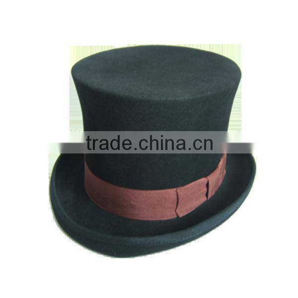 Ribbon and Rope Accessory Type and 100% Wool,100% Australian wool Material mini top hat