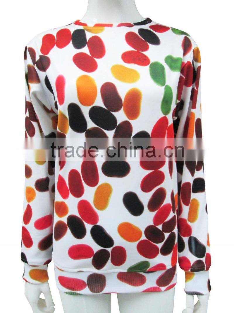 2014 latest fashion printing sweatshirt for women