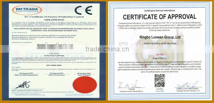 Waterproof film faced plywood for construction plywood concrete formwork