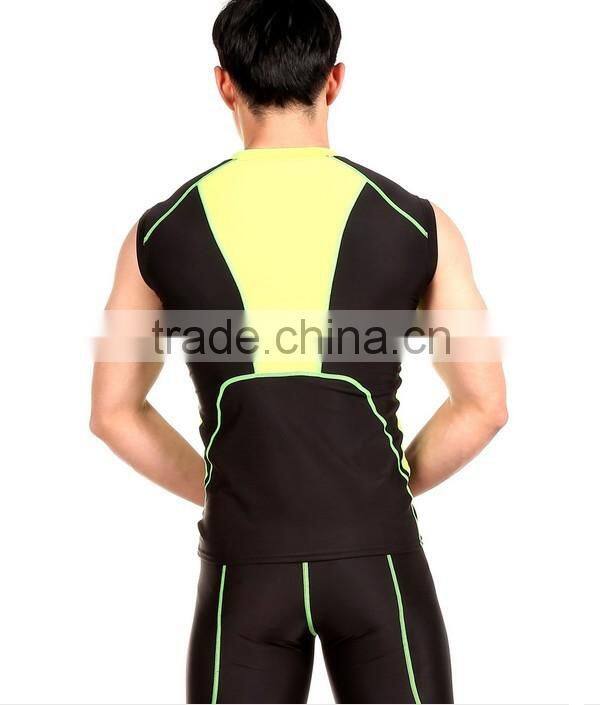 Gym Sport Cycling Tights Shirts & Shorts Men Male Compression