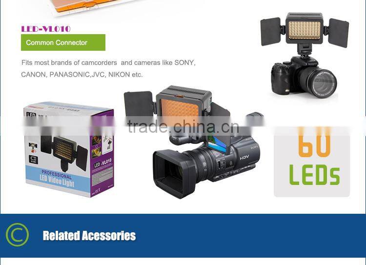 Rechargeable LED Video Lights 3200K 5500K 5600K For Canon 350D 700D 650D 600D 70D