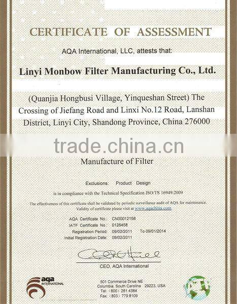 MONBOW Hydraulic Filter FLEETGUARD HF28910 208-60-61150