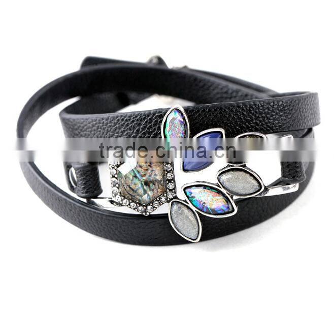 2015 Fall Winter Mini Square Drusy Druzy Cabochon Stone Charm Bracelet