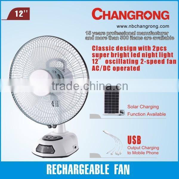 12'' rechargeable battery operated fan CR-8801