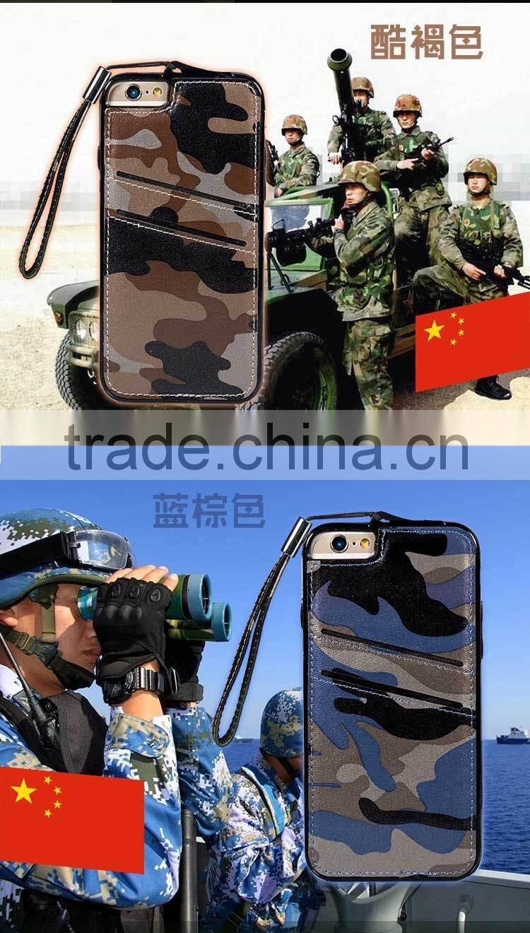 hot selling camouflage leather case for iphone 6/6plus
