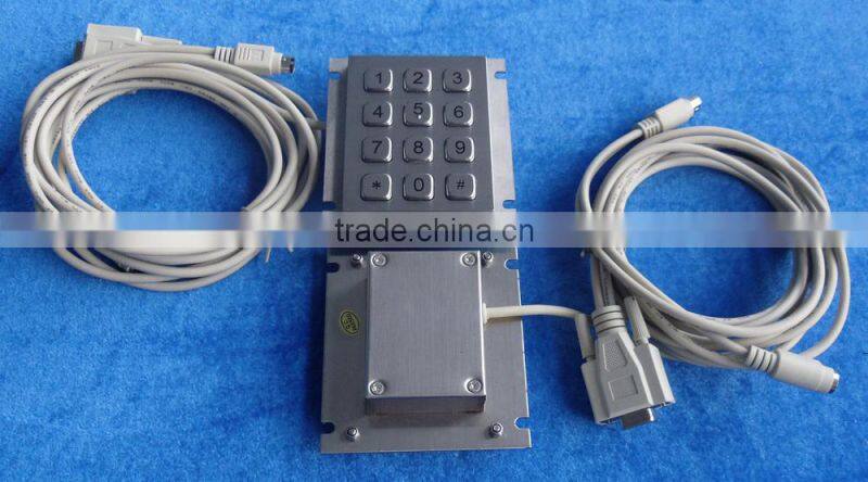 IP65 vending machine stainless steel backlit keypad