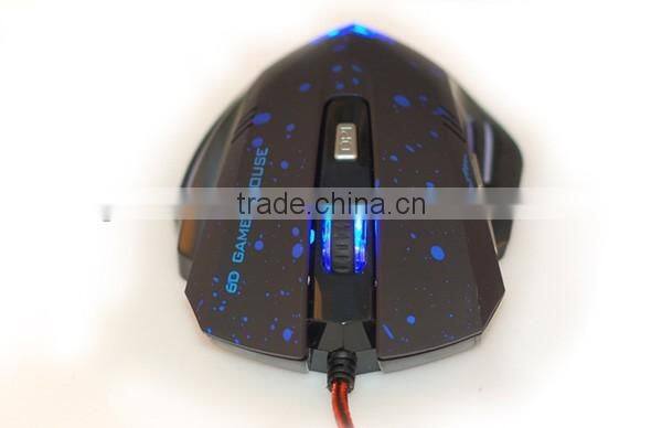 LED Optical USB Wired 6 Button Professional Gaming Mouse