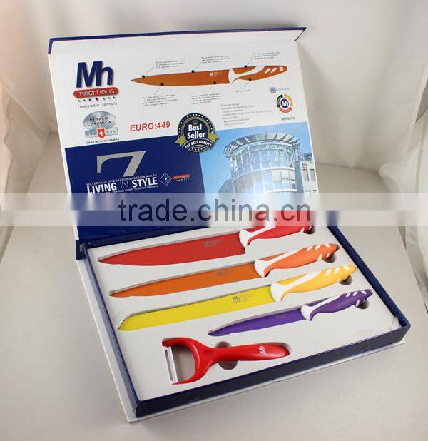 Kitchen knife with color blade