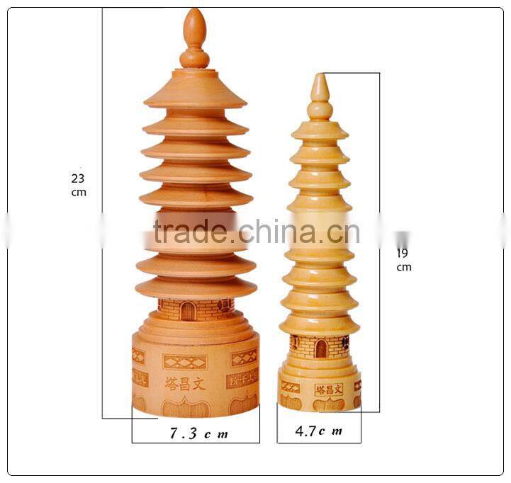Peach wooden Pagoda,wen chang pagoda hot sales