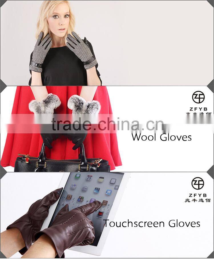 China new design popular Ladies Sheepskin Leather Glove