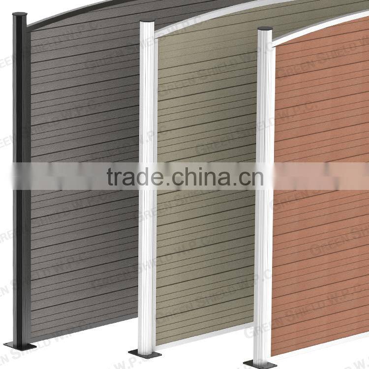 WPC/Wood Plastic Fence/Enclosure Wall 1.8m/2.0m/Octagon pillar