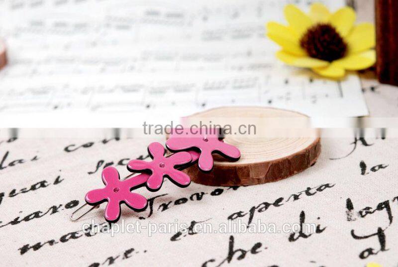 chaplet rhinestone flowers hairpin for girls