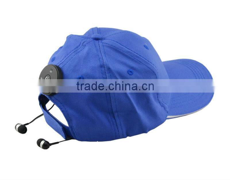 sports baseball caps hats with music bluetooth earphones
