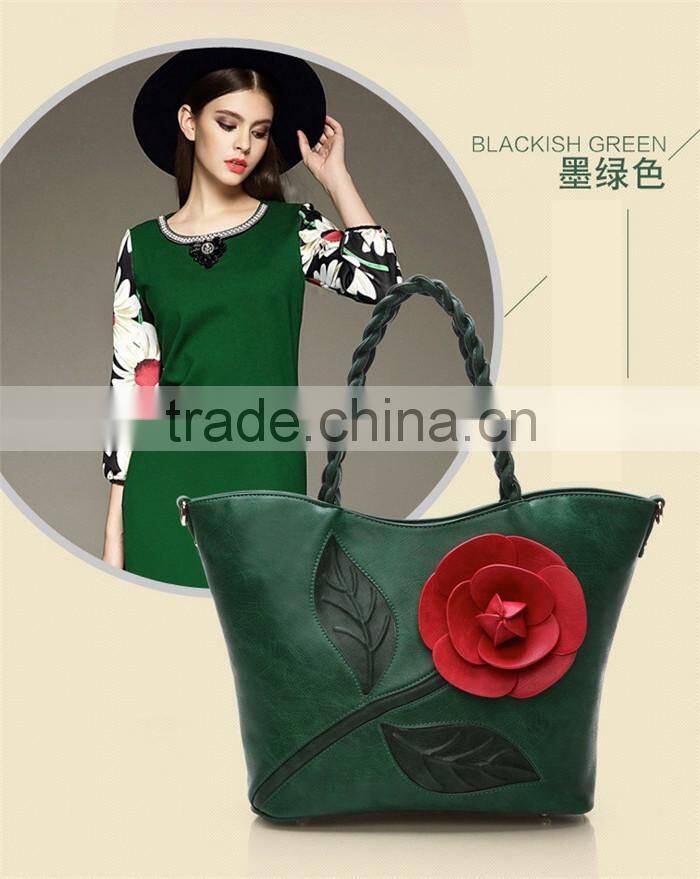 Big Tote Floral Embroidery Sling Bags New Style Ladies Handbags