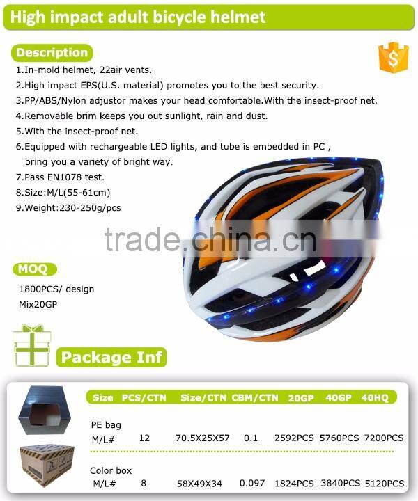 Factory directly wholesale high impact eps glossy print custom bicycle helmet
