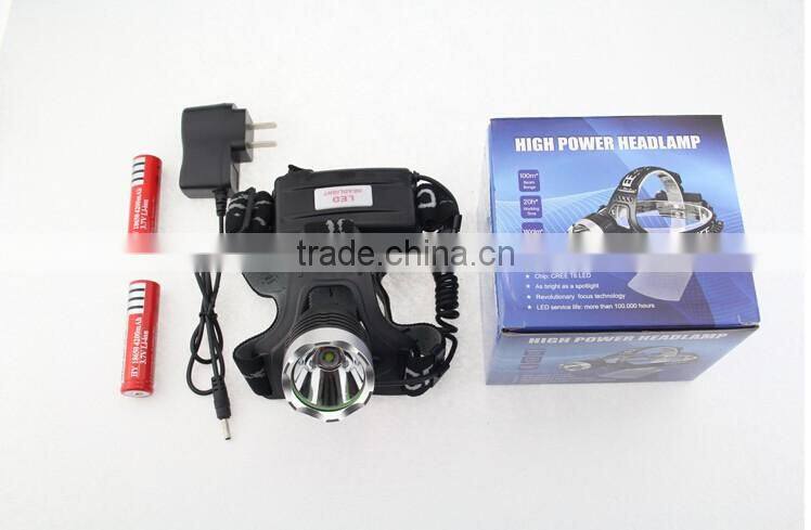 A-OK Newest high power 3 aaa battery powered led head lamp with led headlamp flood and spot function