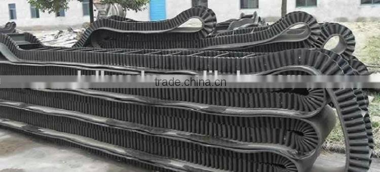 Export products polyester corrugated sidewall conveyor belt from alibaba shop