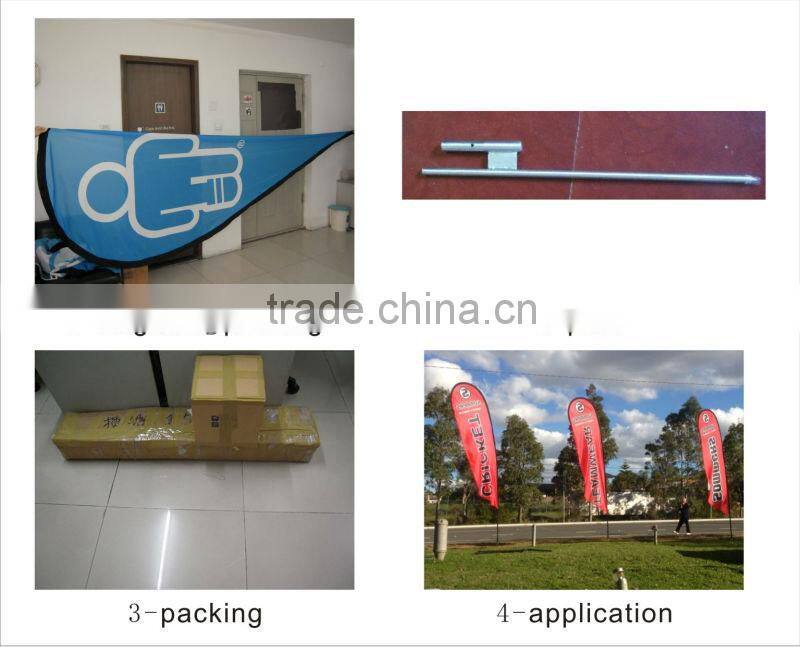 teardrop flag with fiberglass pole