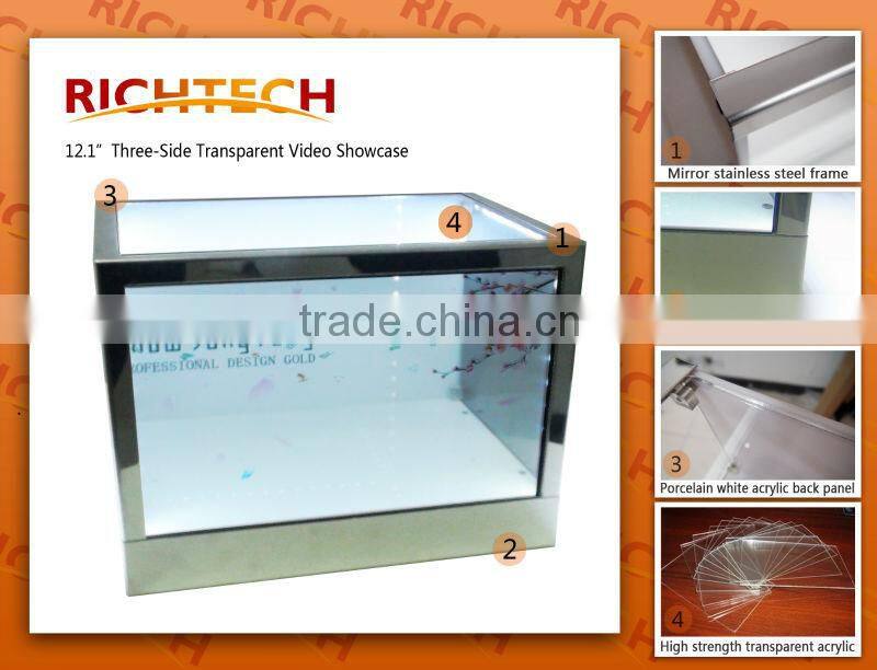 Richtech transparent LCD small cabinet display showcase