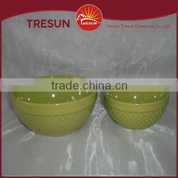 Pumpkin mixing bowls and solid color glaze mixing bowls, and Pudding bowls