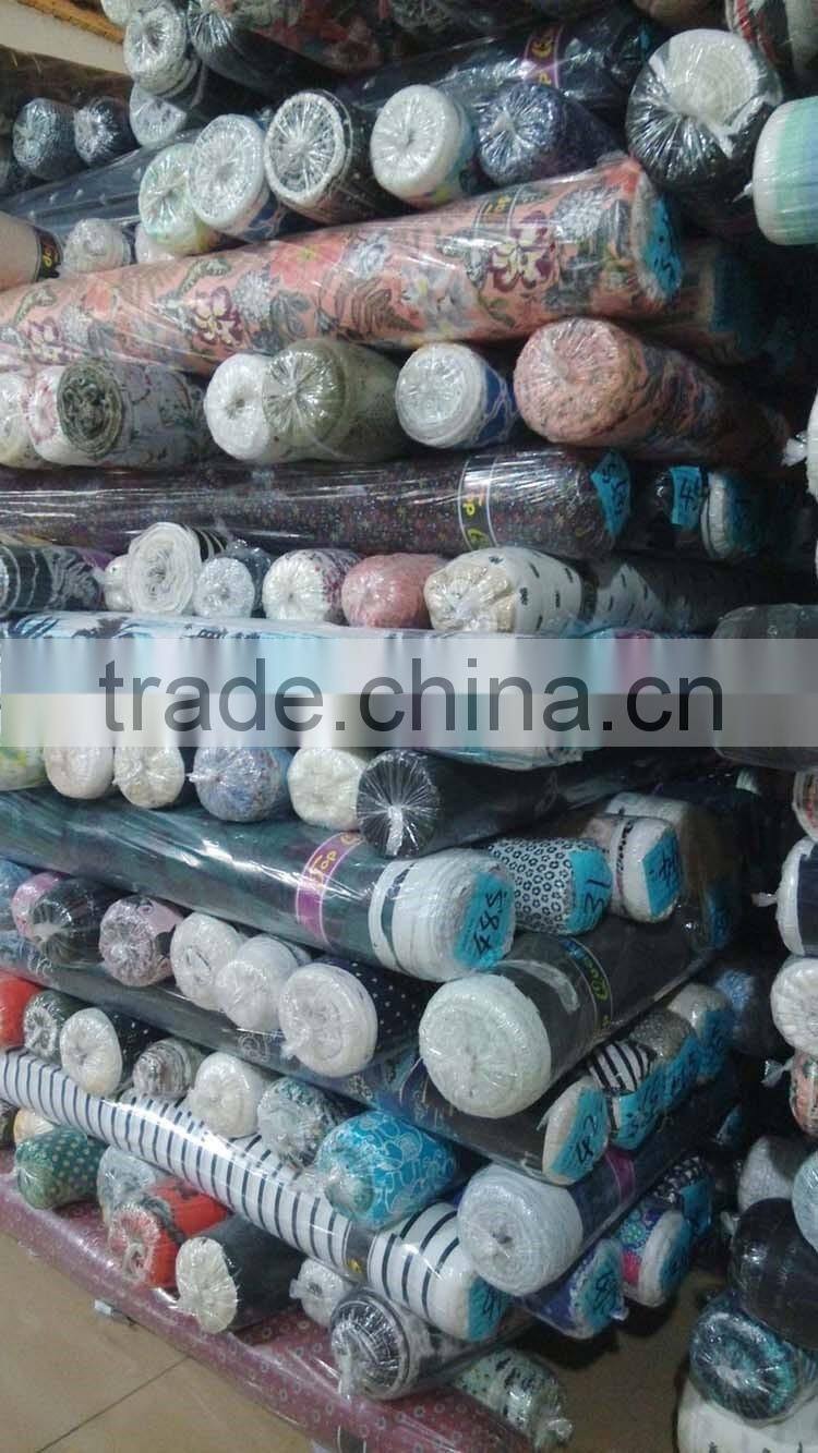 printed cotton rayon dress fabric stocklot wholesale