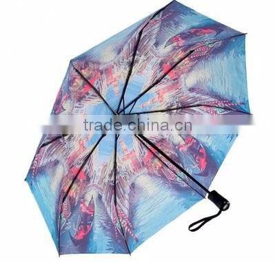 Digital print heat tansparent imprint ODM auto open close high quality best folding umbrella
