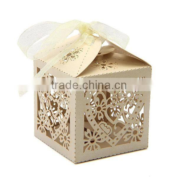 Gold Ribbon Favor Boxes
