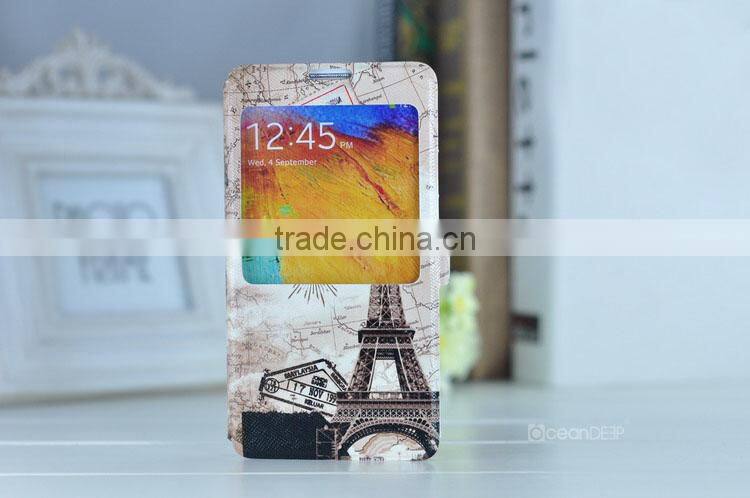 Digital printing leather phone case for samsung galaxy note 3
