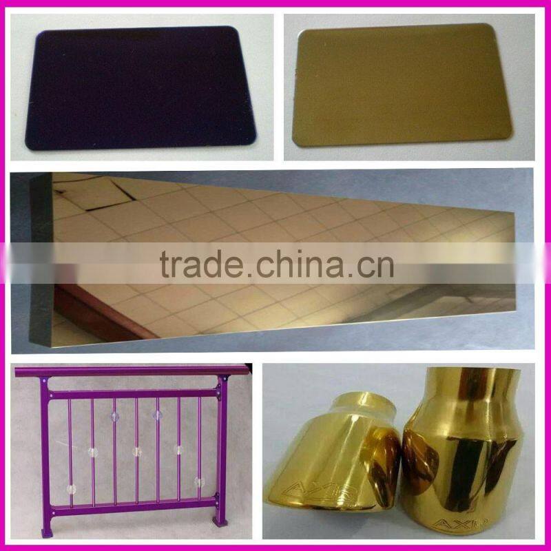 Automatical PVD coating machine/Stainless steel sheet/pipe/frame vacuum coating equipment/vacuum metallizing machine