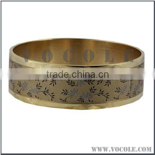 Factory Supply Stainless Steel Enamel Bangle Bracelet