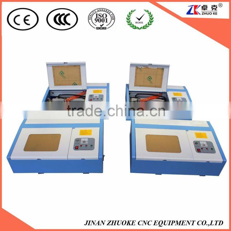 Free Shipping 40W Mini Laser Engraver 250*250mm/300*300mm With Honey Comb Working Table Infrared Positioning System ZK-2525