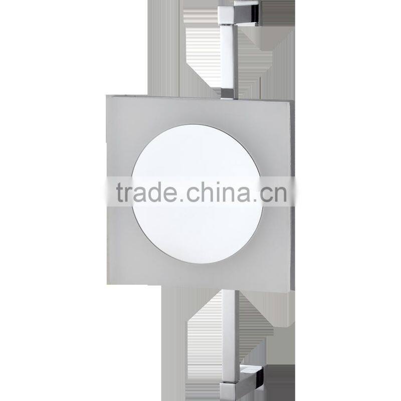 bathroom 5x magnifying LED cosmetic mirror wall mounted