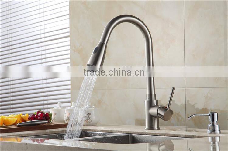 Professional manufacture Satin Nickel kitchen faucet