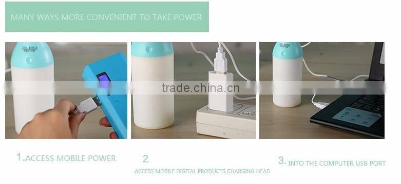 bottle usb humidifier/air cleaner/ air purifier for home office