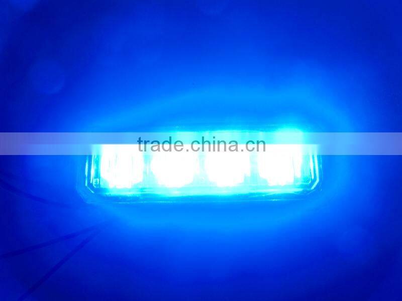 ECE R65, E9 MARK LED Strobe Lightheads/LED Security Flash Strobe light /Dash light /Grille light (SR-LS-LD-4T),1W LED,Super-Thin