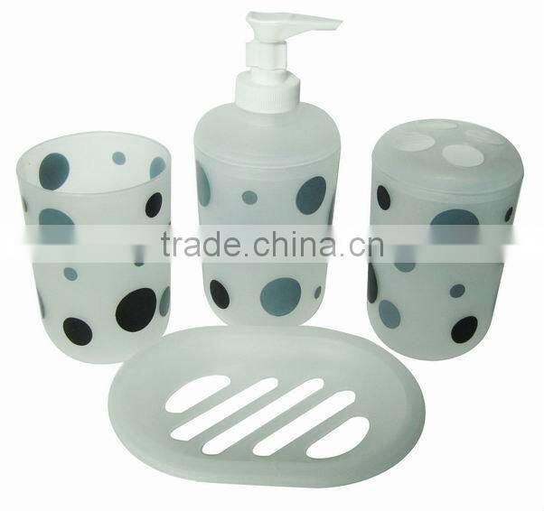 elegant 4pcs plastic bathroom set