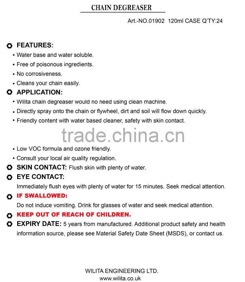 BIKE CHAIN DEGREASING CLEANER