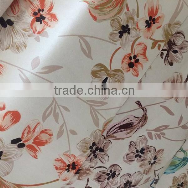 flower design microfiber leather for sofa and furniture, home deco usage