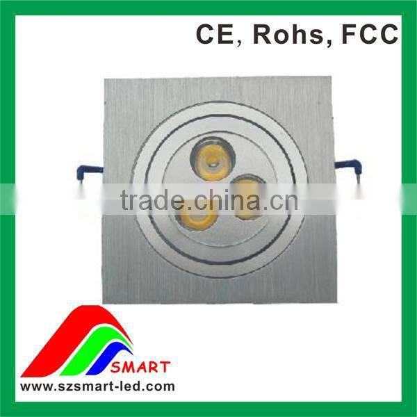 Square aluminum housing led ceiling lamp down light
