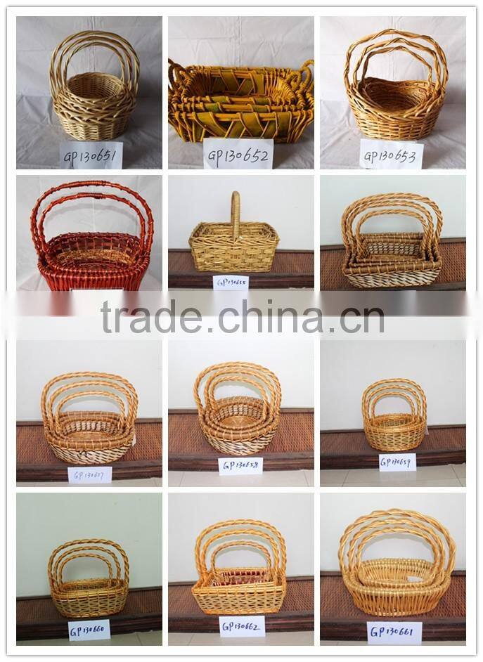willow wicker gift basket, fruit basket, cup shape basket