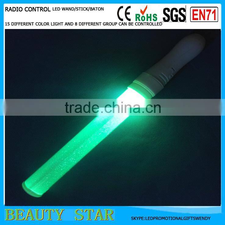 2016 new arrival led glow stick,radio/remote/wireless controlled glow stick promotional for party,event,festival,show