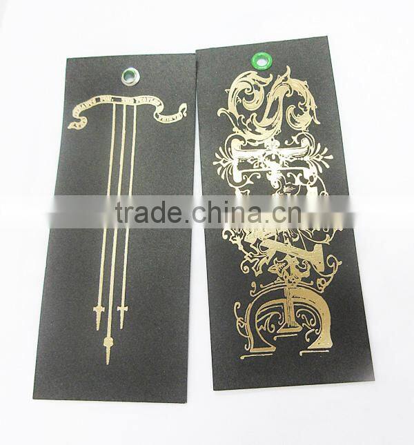 Custom Logo Cloth Tag Swing Tag in Black Card