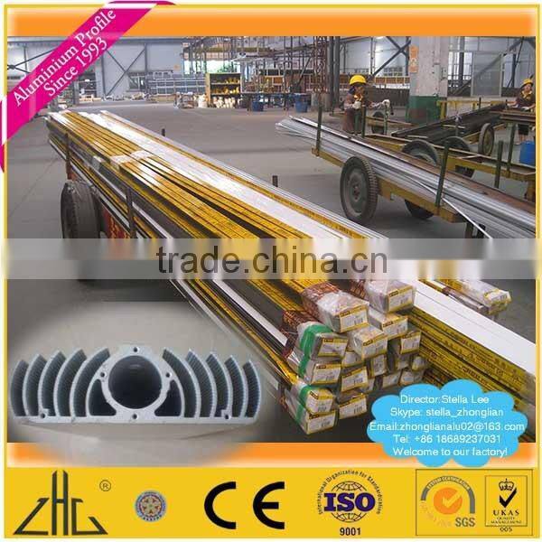 Wow!!OEM aluminium profile to make doors and windows/aluminium profile for led strips/aluminium extrusion street light heat sink