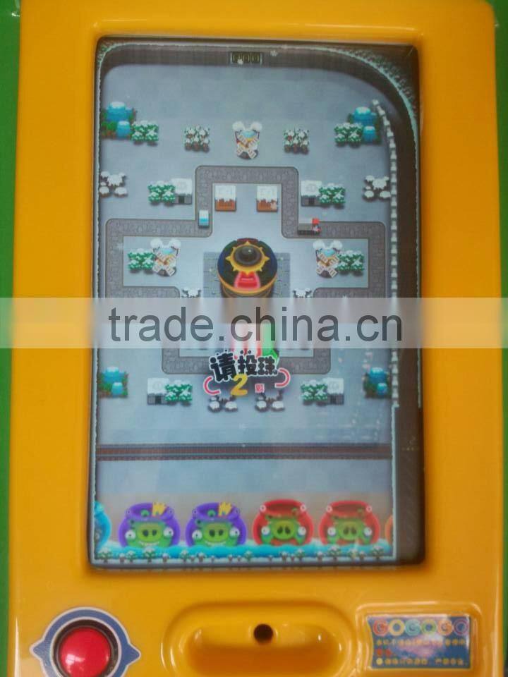 Fashion pinball coin operated amusement kids toy game machine for children