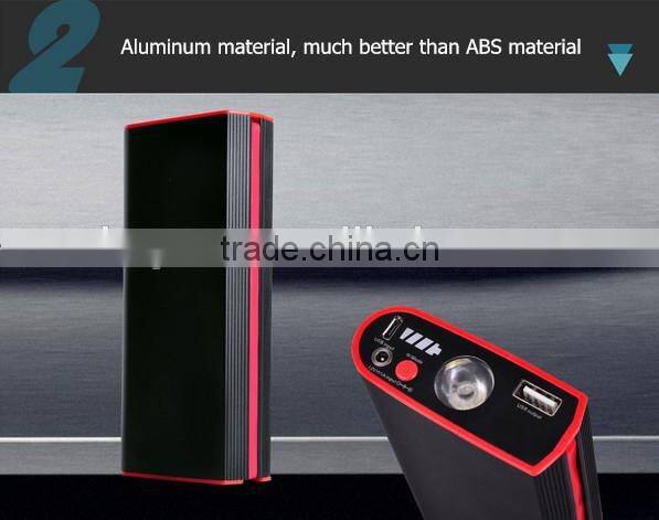 12V Portable Car Jump Starter with Power Bank with Internal Usb Phone Charge Cable