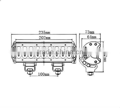 9inch 54W wholesale led light bar