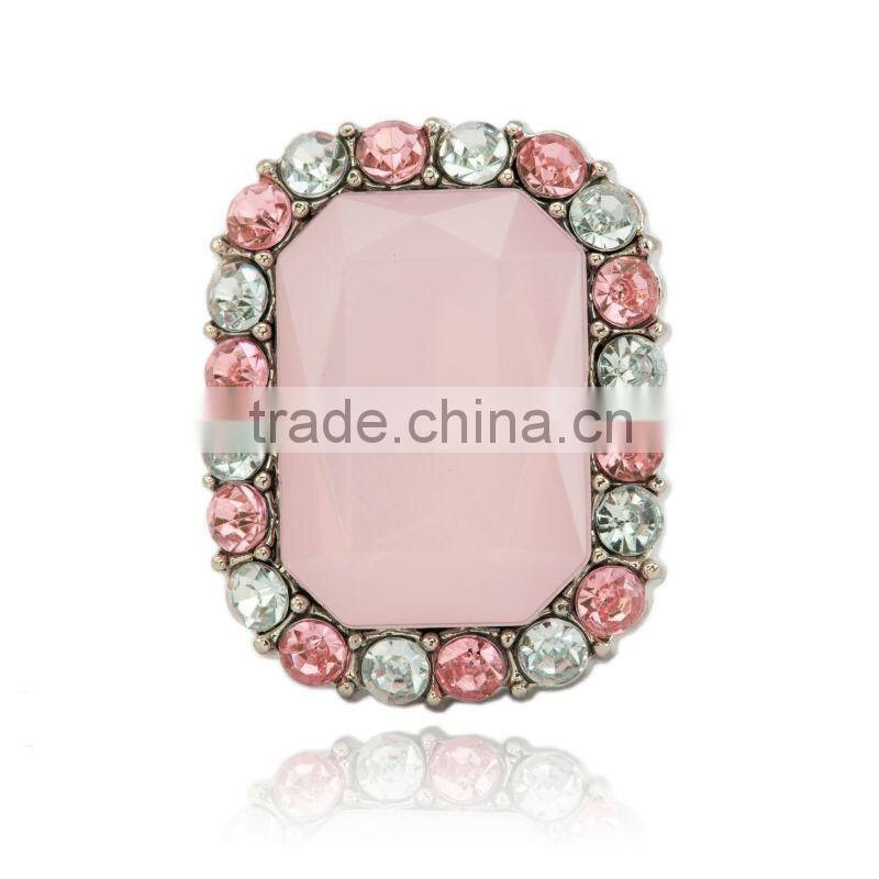 Tangerine Stones Rectangle Shaped Bulk Rhinestone Buttons for Shoes (26mm, 30mm)