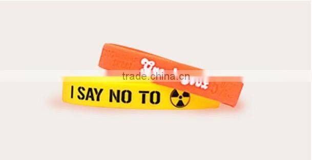 glow in the dark silicone bracelet bulk promotional gift for kids
