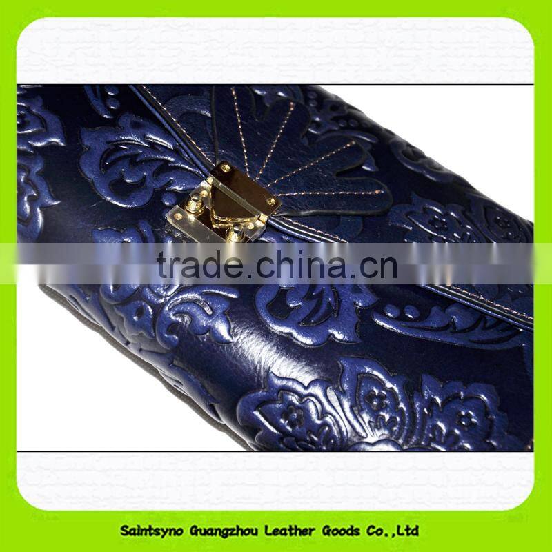 15625 Promotion cheap designer business cow leather rfid men wallet with embossing