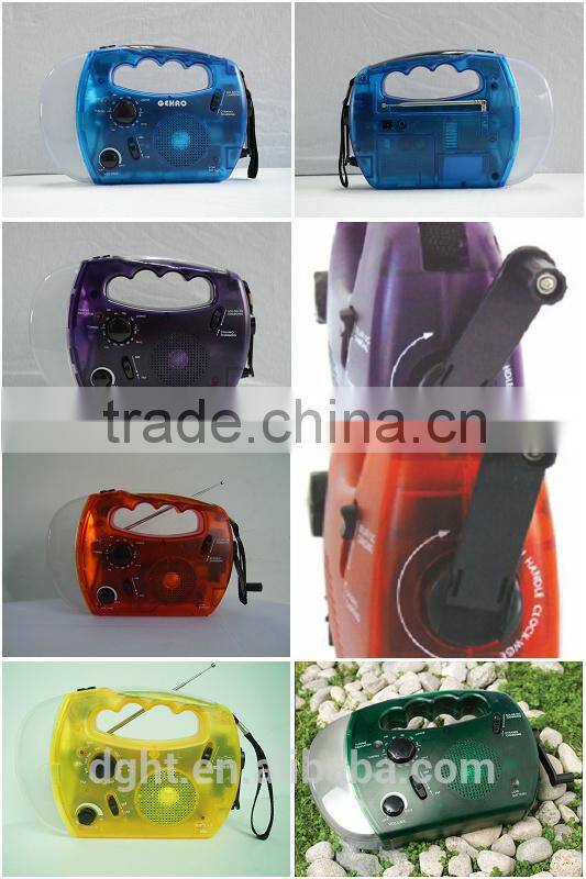 Made in China Portable ABS NOAA Energy dynamo radio waterproof torch light